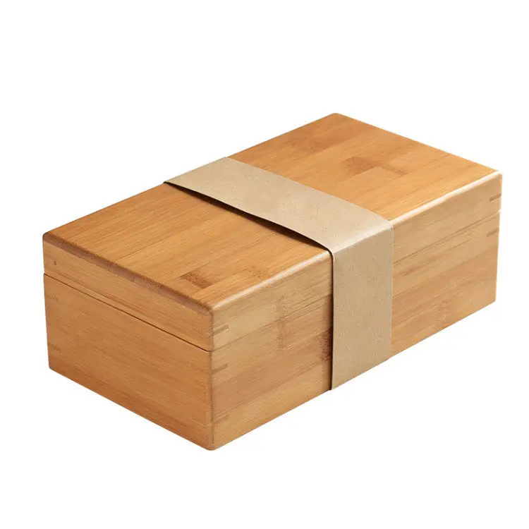 La caja de embalaje de caja de té de madera de bambú puede personalizar Logo acabado mate moderno Bolsitas de té caja de té