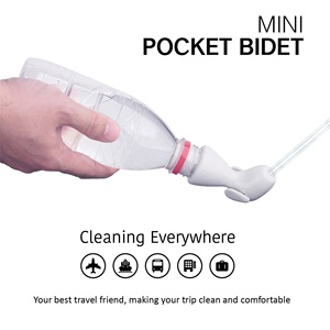 Portable Mini <strong>Bidet</strong> 1pc Pack, Compatible with Most Bottles for Washing. Travel Shattaf Plastic, Feminine Hygiene Douches. - Product Image 2