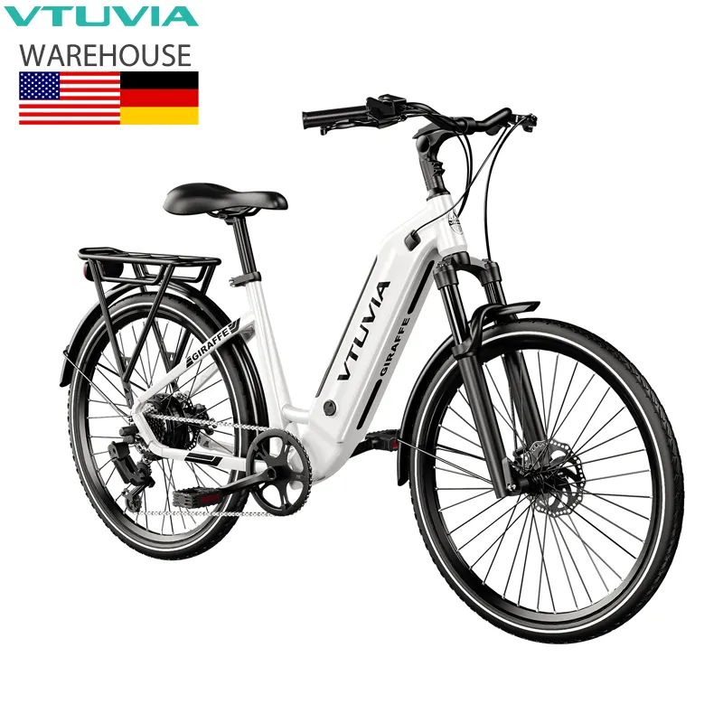 VTUVIA EU Warehouse 27,5 Zoll 250W 500W Schritt durch E-Bike E City Bike für Damen verwenden elektrische Urban Bike Retro elektrische City Bike