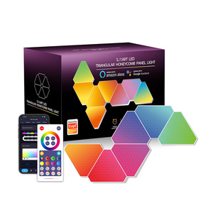 LEDEAST LXQG06 Smart LED triangolare a nido d'ape luce intelligente per controllo APP lampada da parete LED luce atmosfera da DIY - Product Image 1