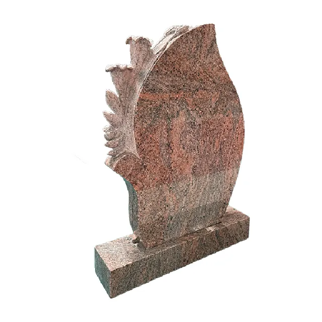 India granito pietra stile americano lavoro a mano scultura fiori del cimitero