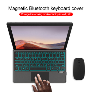 适用于微软Surface Pro 3 4平板电脑无线背光触摸板键盘适用于Surface Pro 7 5 6土耳其俄语阿拉伯语键盘 - Product Image 3
