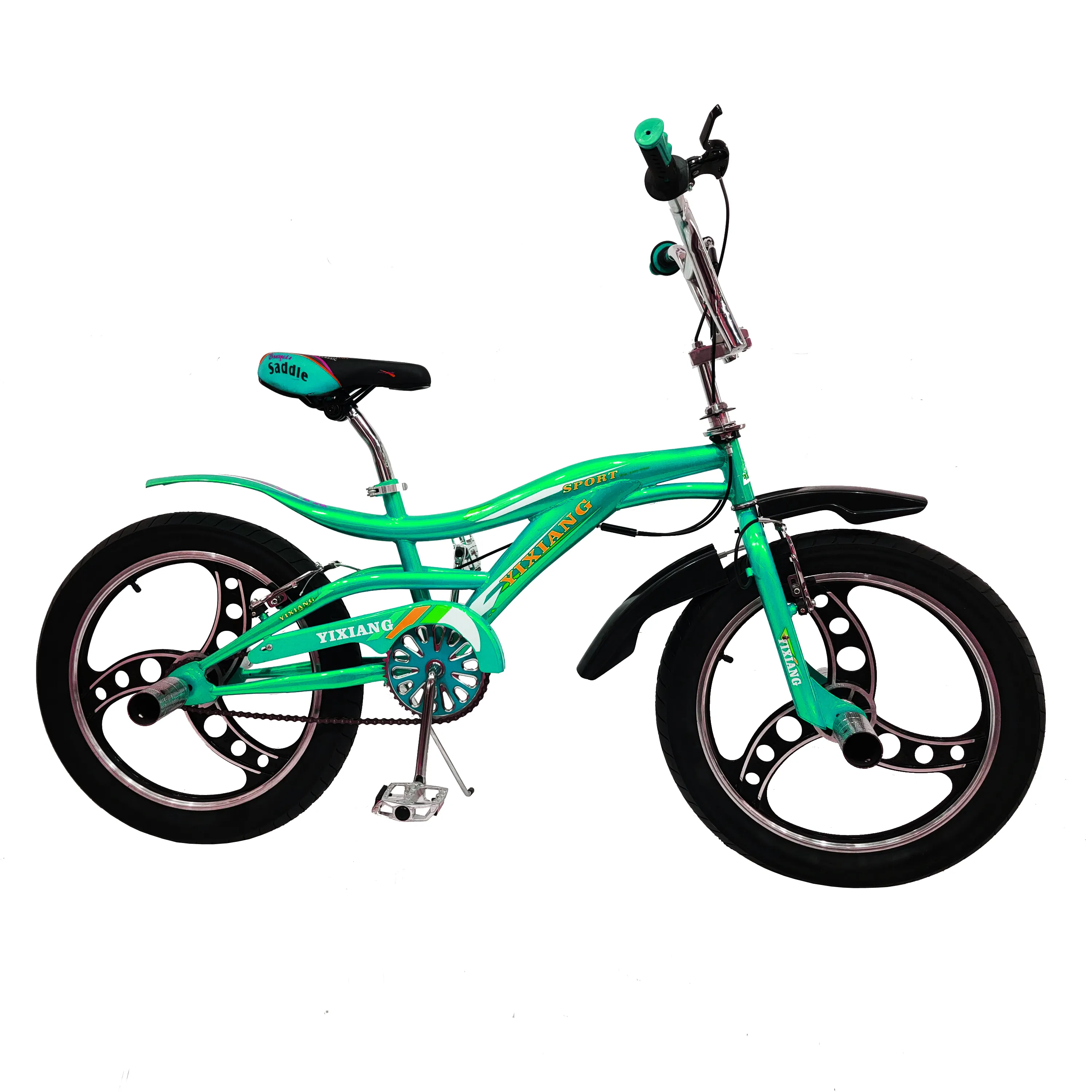 Gran oferta, bicicleta BMX de 16/20 pulgadas para niños, nuevo diseño, bicicleta deportiva, ruedas pequeñas, precio barato, horquilla de acero, aplicación de medio tubo