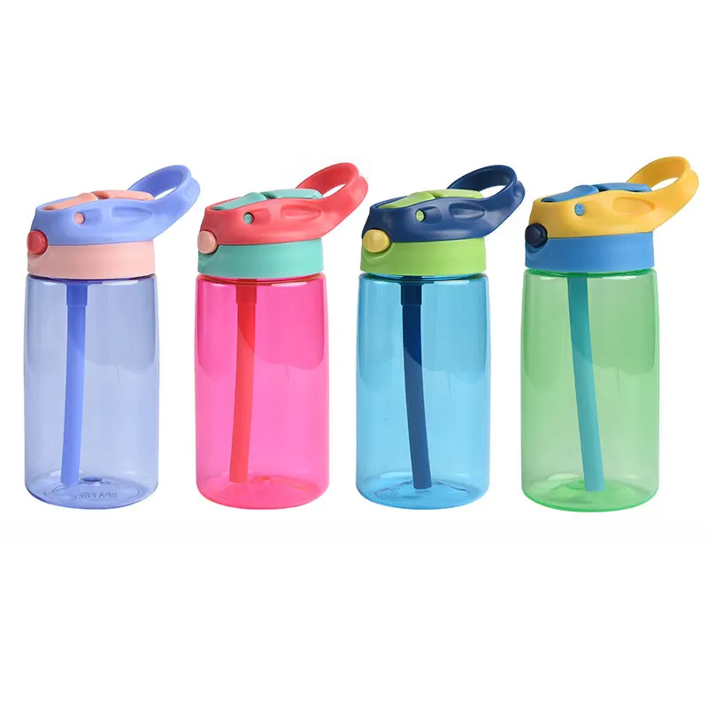 Botella de agua de plástico para senderismo para niños, 480ml, sin bpa, con imagen