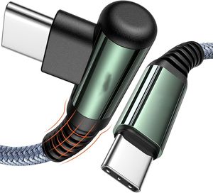 Right Angled Type-c - Type-c Adapter <strong>Cable</strong> With Multiple Colors to <strong>Choose</strong> From. Length 0.8m-1m