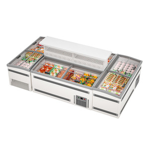 Cold Food Display Deep Chest Freezer Glass on Top <strong>Aht</strong> Curved Freezer Island Freezer Fridge <strong>for</strong> <strong>Sale</strong> with Colorful Led - Product Image 6