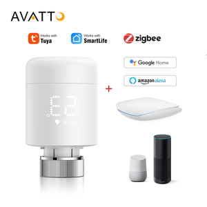 Avatto ZigBee3.0 Tuya Smart TRV termostato controlador de temperatura de calefacción de suelo Válvula de radiador termostática inteligente Digital - Product Image 1