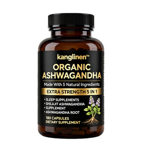 OEM 지원 근육 Ashwagandha 뿌리 심장 면역 유기 Ashwagandha 캡슐 수면 보충 교재 Shilajit Ashwagandha 보충 - Product Image 1