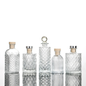 <strong>DIY</strong> Feel Fragrance Clear Glass Diffuser Bottles with Reed Sticks for <strong>Perfume</strong> Essential Oils Replacement with Cork Lid Cover - Product Image 2