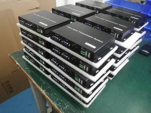 Convertidor de fibra óptica VGA multifunción con control de teclado y ratón, transmisión de audio 3,5, datos RS232