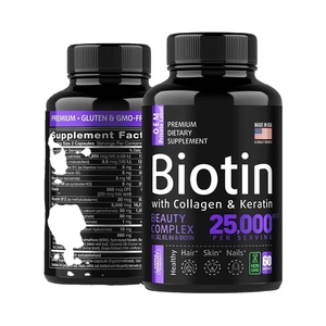 Biocaroビタミンカプセルビオチンとコラーゲン育毛カプセルは、健康な髪、肌、爪をサポートします