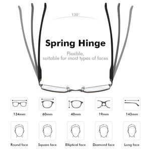 Tùy chỉnh lunettes de bài giảng kim loại vuông khung hai tròng photochromic người đàn ông Phụ Nữ Kính đọc sách với Hộp bao bì - Product Image 5