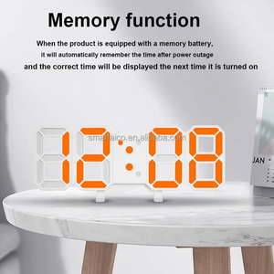 Home 3D LED orologio digitale da scrivania 3D LED orologio da parete decorazione luce con visualizzazione della temperatura della data di ora - Product Image 5