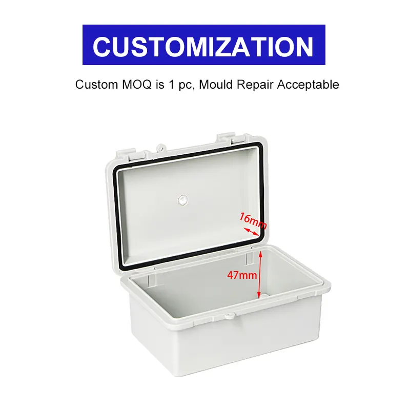 SZOMK оптовая продажа OEM ODM под заказ ABS наружная водонепроницаемая распределительная коробка IP65 навесная крышка распределительная коробка