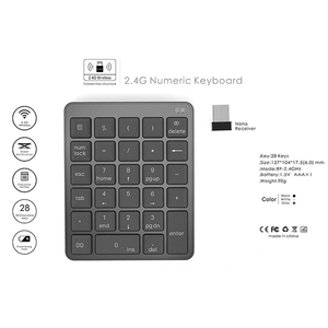Teclado numérico inalámbrico OEM 2,4g, interruptores de tijeras ultrafinos, teclado numérico para computadora/escritorio/PC/portátil/