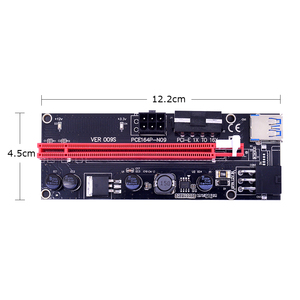 VER009S PCI-E Riser Card PCI Express 1X a 16X Adaptador 100CM 60CM USB 3,0 Cable 6Pin Power para tarjeta gráfica - Product Image 2