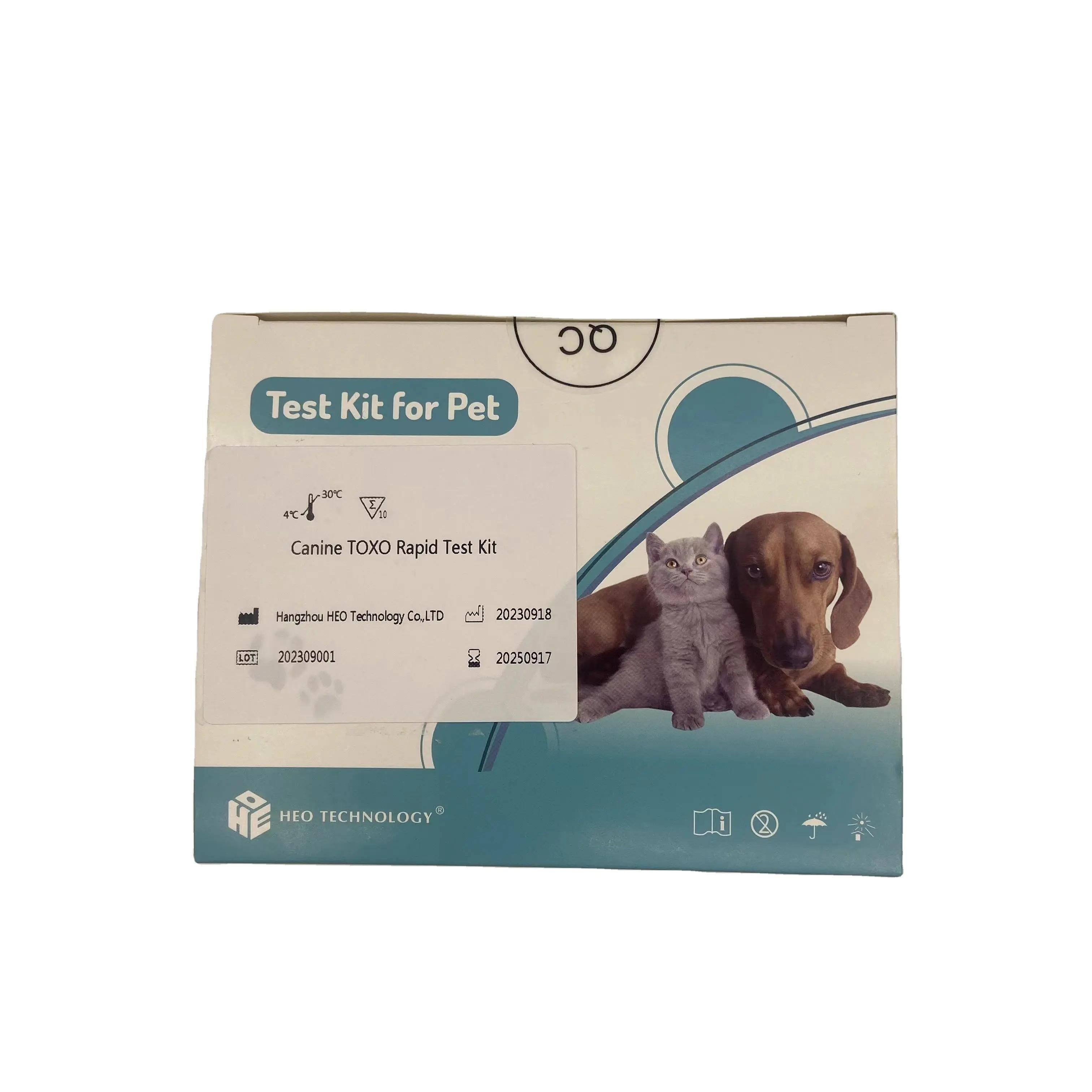 Kit di schede di Test rapido per cani TOXO IgG IgM di sangue intero strumento veterinario per la cura del cane da compagnia facile rilevamento TOXO Test
