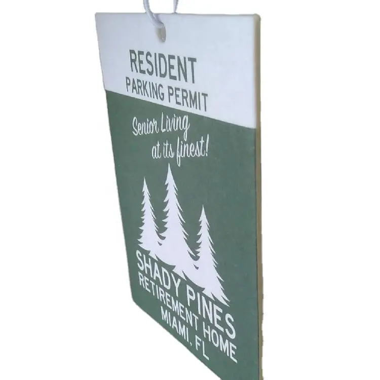 Promotional Gifts Christmas Tree Design Absorbent Auto Car Air Freshener Custom String Hanging Fragrance Scents Paper Card