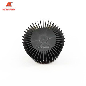 Circular Cob Smd Led Heat Sink <strong>50mm</strong> Round Led Radiator Extruded Aluminium Black <strong>Heatsink</strong> - Product Image 2
