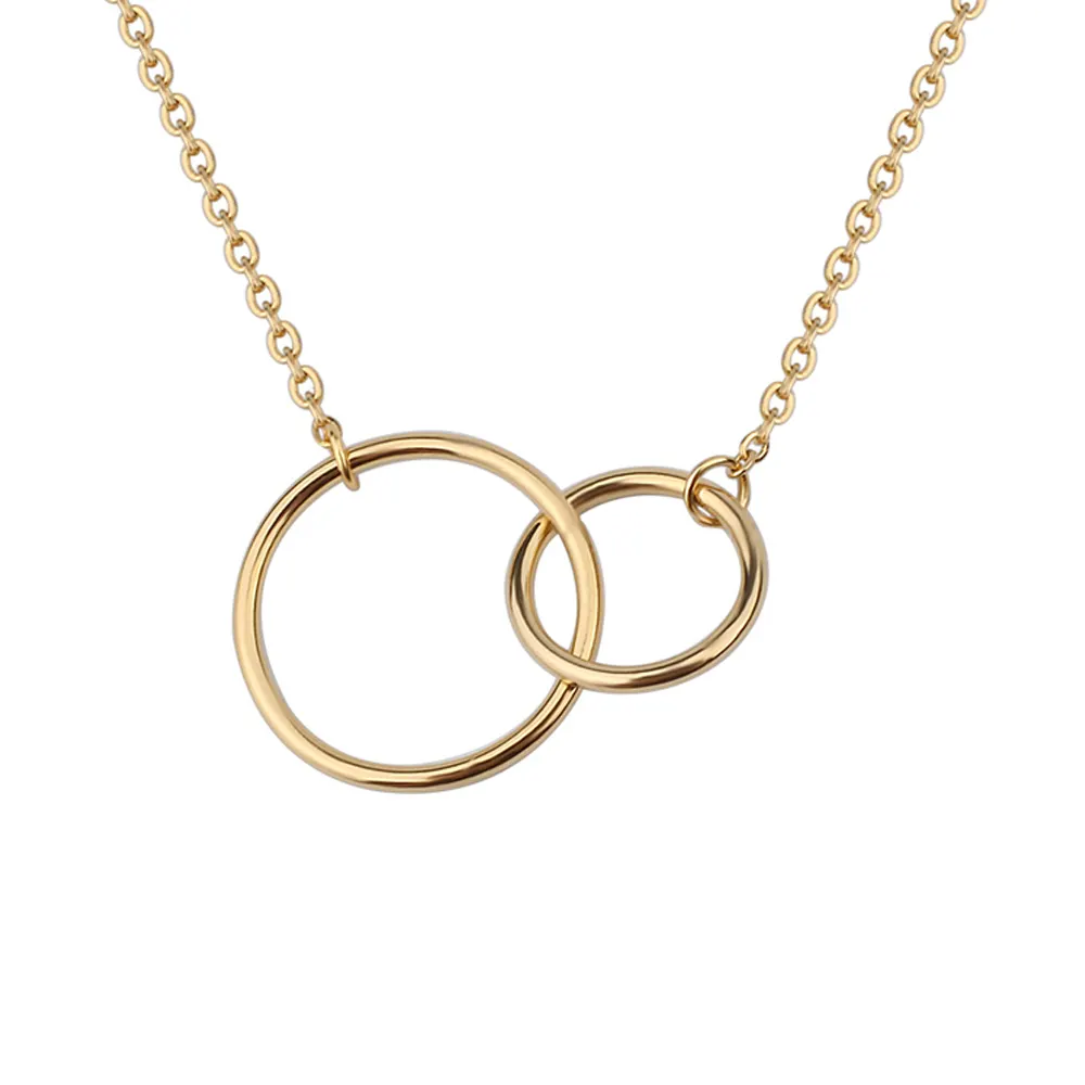 Collar de la amistad para mujer, de acero inoxidable, chapado en oro, regalo de aniversario