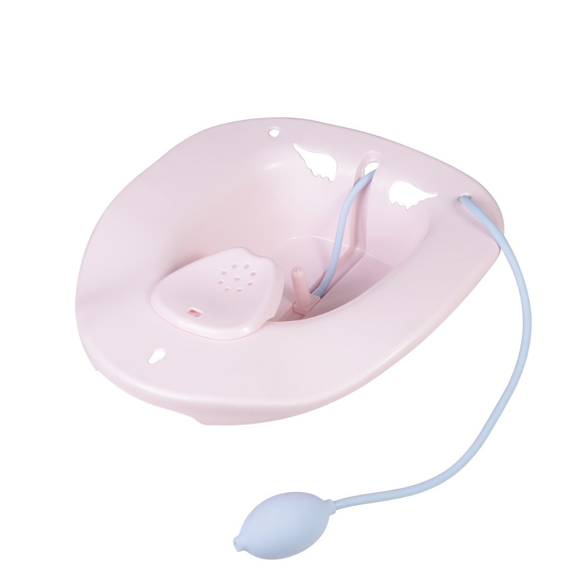 Girly pink rinsing device with protective cover