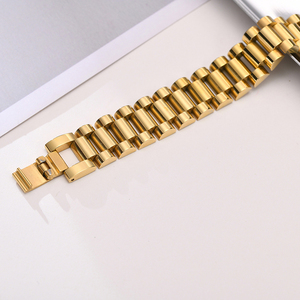 Sofisticado preto aço inoxidável relógio cinto tira pulseira para Mens moda estilo - Product Image 3