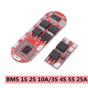 แผงวงจรป้องกันแบตเตอรี่ลิเธียม BMS 1S 2S 10A 3S 4S 5S 25A BMS 18650 Li-ion Lipo โมดูลพีซีโมดูล PCM เครื่องชาร์จ18650 Lipo BMS - Product Image 2