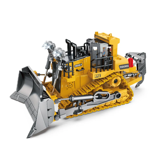 Popüler Mini Rc araba 1:24 paletli buldozer modeli çocuk oyuncak kamyon 9CH iş makinesi uzaktan kumanda alaşım araba - Product Image 1