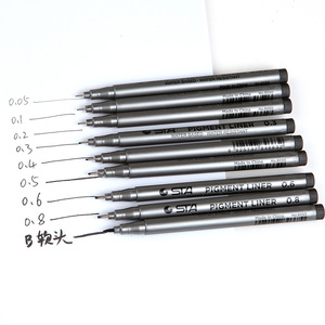 Promosyon STA ince ucu renkli yazma çizim işaretleyici kalem 0.05 0.1 0.2 0.3 0.4 0.5 0.6 0.8 Fineliner noktası Marker kalem seti - Product Image 2