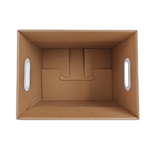 Cajas de almacenamiento de cartón plegables de papel Kraft grueso de tamaño personalizado de alta calidad para archivo con tapa - Product Image 3
