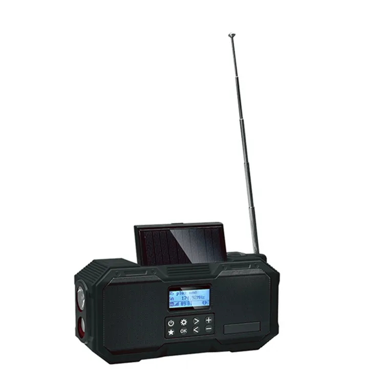 Radio Digital Am/Fm NOAA WB para exteriores, Mini altavoz inteligente Bt con termómetro de alarma SOS