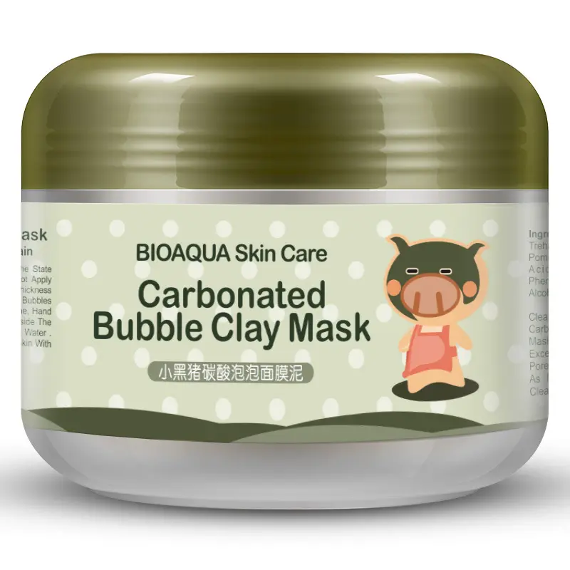 BIOAQUA maschera facciale per la pulizia delle bolle gassate cura del viso comedone rimuovi sbiancamento idratante trattamento dell'acne maschera di fango per il viso