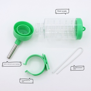 75ml hamster tự động uống chai nhỏ Pet nước quả trung chuyển với treo Pet uống đầu nhựa uống chai nước - Product Image 4