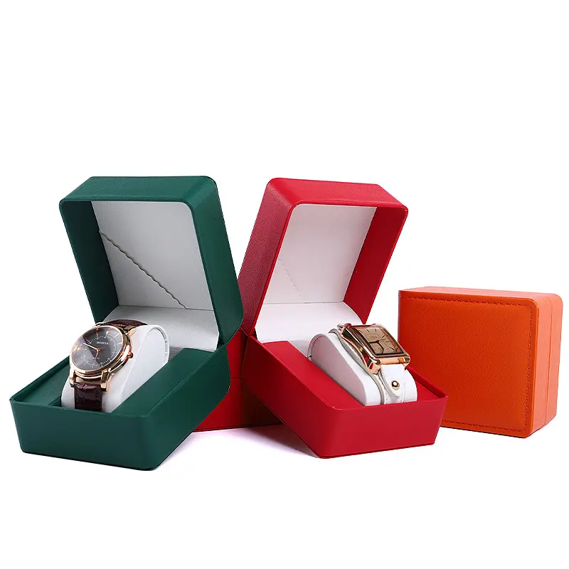 Tongxing – boîtier de montre unique en cuir Pu avec Logo personnalisé de luxe, boîte cadeau de montre carrée en bois noir mat