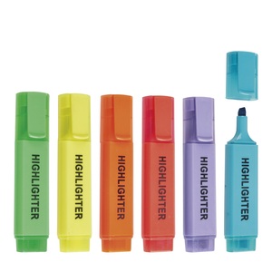 <strong>Highlighter</strong> with <strong>Chisel</strong> Fiber <strong>Tip</strong> High Quality Fluorescent Ink <strong>Highlighter</strong> Marker Pen Suitable for Promotional Gift Office - Product Image 1