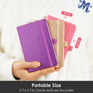 3 Pack Pearlescent Pink Purple Gold Mini Pocket Notebook Journal Pen 408 Pages Women's <strong>Writing</strong> 3.7\&quot; X 5.7\&quot; <strong>Small</strong> Notepad - Product Image 6