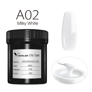 VENALISA 1KG ג 'לי ג' ל OEM פרטי לוגו נייל אמנות צרפתית נייל בניית ג 'ל UV/<span class=keywords><strong>LED</strong></span> ציפורניים הארכת קשה פולי הסוואה ג' ל
