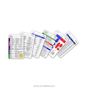 Custom Waterproof Plastic RN <strong>CNA</strong> Nursing Student Internship Set Lab Values EKG Vitals Pocket Nursing Badge Reference Card - Product Image 3