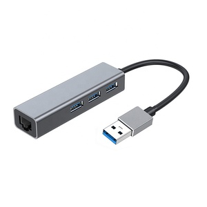 Fabrika toptan 2 in 1 USB3.0/USB C USB3.0 + Ethernet adaptörü RJ45 USB C/tip-c Gigabit ağ kartı USB Hub - Product Image 6