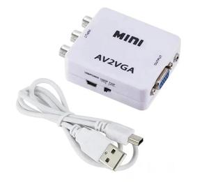 Convertidor de vídeo Mini HD RCA CVBS AV a VGA, convertidor de vídeo av2vga con enchufe de audio de 3,5mm para pantalla de proyector de TV de ordenador - Product Image 6