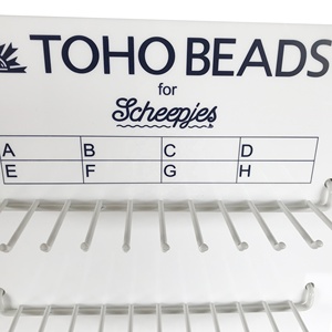 <strong>Table</strong> <strong>Top</strong> Acrylic <strong>Display</strong> Rack <strong>with</strong> <strong>Hooks</strong> for Hanging Bead Tubes - Product Image 6