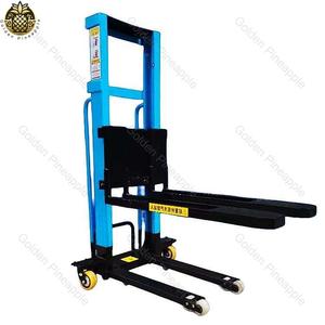 1T carrello elevatore elettrico con capacità di carico 1T camion Stacker portatili per Auto sollevamento su e giù per caricare e scaricare merci - Product Image 1