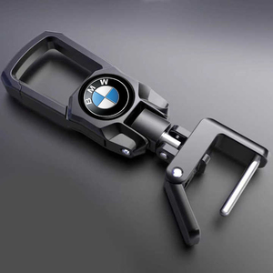BMW M Mercedes Fiat için Metal araba anahtarlık takım Mitsubishi MG AMG Audi anahtarlık anahtarlıklar anahtarlık çift Logo aksesuarları ile - Product Image 6