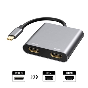2IN1 USB C to <strong>Dual</strong> <strong>HDMI</strong> Adapter 4K@60hz,Type C to <strong>HDMI</strong> Splitter Extended Display for Laptop,Mac Book,computer Devices