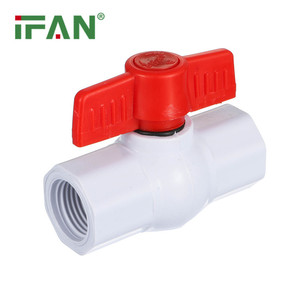 Ifan siyah renk 2 inç plastik PVC küresel vana V1/2-V2 PVC kadın küresel vana PVC küresel vana - Product Image 5