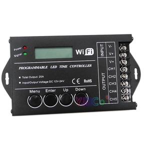 Zeit programmier barer RGB-LED-Controller TC420 TC421 DC12V/24V 5 Kanäle 20A Common Anode WiFi Programmier barer LED-Streifen dimmer - Product Image 4
