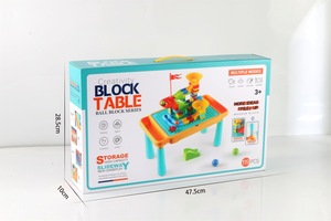 2024 Nieuwe Product 208Pcs Interactieve Diy Bouwstenen Tafel Met Opslag Kids Bouwstenen Educatief Speelgoed - Product Image 4