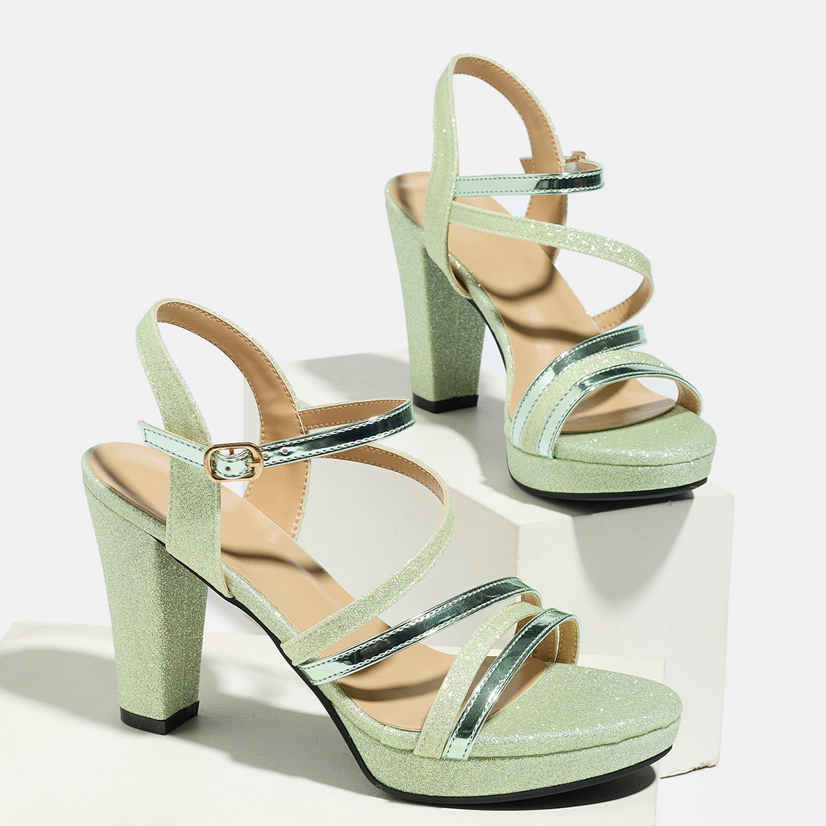 Vert menthe pailleté
