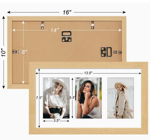 自然色拼贴相框墙面多木相框展示3开口多相框 - Product Image 2