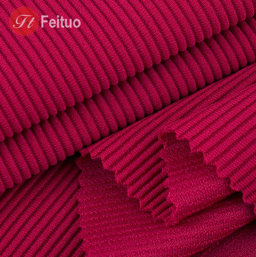 Produttore di alta qualità 70% cotone 30% poliestere tinta unita tessuto ottomano lavorato a maglia CVC su un lato per vestito